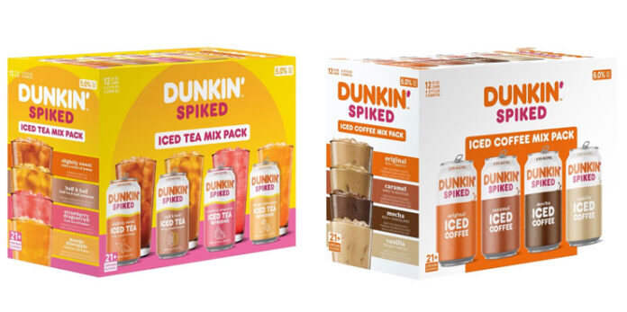Dunkin' Spiked Iced Teas and Spiked Iced Coffees.