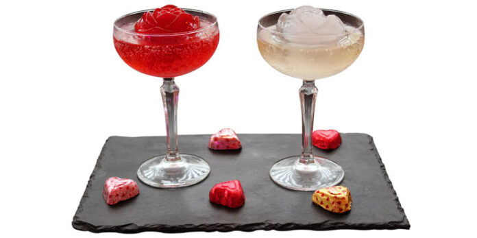Sugar Factory's Naughty or Nice Valentine's Day cocktails.