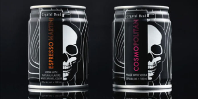 Crystal Head Vodka's two new canned cocktails.