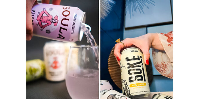 Spirited Brands' new canned cocktails: Sokē and Soula.